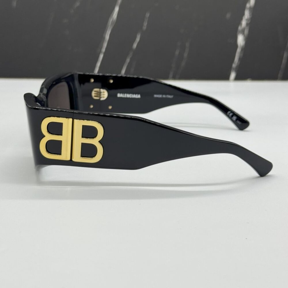 NEW BALENCIAGA BB0360S 005 UNISEX BLACK SUNGLASSES - Picture 9 of 12
